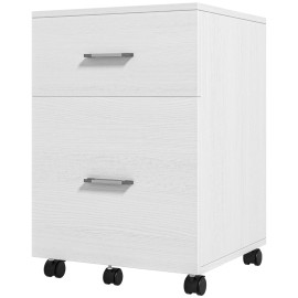 Belys Caisson bureau roulettes 2 tiroirs blanc