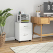 Belys Caisson bureau roulettes 2 tiroirs blanc