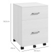 Belys Caisson bureau roulettes 2 tiroirs blanc