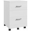 Belys Caisson bureau roulettes 2 tiroirs blanc