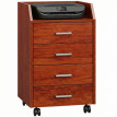 Meuble de bureau Vilal meuble à tiroirs roulant 4 tiroirs marron