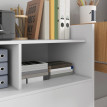 Meuble de rangement Estiset bureau à roulettes tiroir et étagère Blanc