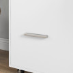 Meuble de rangement Estiset bureau à roulettes tiroir et étagère Blanc