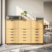 Produit Larven caisson de bureau 5 tiroirs roulettes support imprimante naturel