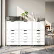 Caisson de bureau Zelioian 5 tiroirs roulettes rangement imprimante blanc