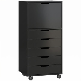 Caisson de bureau Verinena pour imprimante à roulettes noir