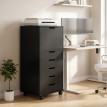 Caisson de bureau Verinena pour imprimante à roulettes noir