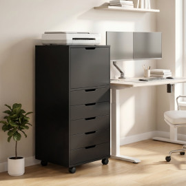Caisson de bureau Verinena pour imprimante à roulettes noir
