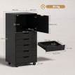 Caisson de bureau Verinena pour imprimante à roulettes noir