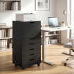 Caisson de bureau Verinena pour imprimante à roulettes noir