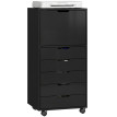 Caisson de bureau Verinena pour imprimante à roulettes noir