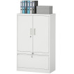 Armoire de bureau Yliseo rangement sécurisé acier blanc