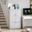 Armoire de bureau Yliseo rangement sécurisé acier blanc