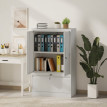 Armoire de bureau Yliseo rangement sécurisé acier blanc