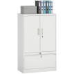 Armoire de bureau Yliseo rangement sécurisé acier blanc