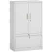 Armoire de bureau Yliseo rangement sécurisé acier blanc
