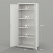 Armoire de bureau Aurisys verrouillable en acier 5 niveaux blanc