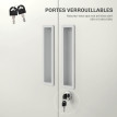 Armoire de bureau Aurisys verrouillable en acier 5 niveaux blanc
