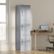 Armoire de bureau Kervine acier verrouillable 3 portes Gris chiaro