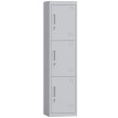 Armoire de bureau Kervine acier verrouillable 3 portes Gris chiaro