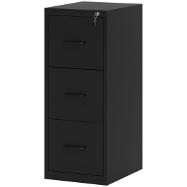 Classeur de documents Emal 3 tiroirs acier verrouillable noir