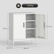 Armoire Aubum métal verrouillable 2 portes blanc
