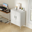 Armoire Aubum métal verrouillable 2 portes blanc