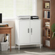 Armoire Aubum métal verrouillable 2 portes blanc