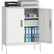 Armoire Aubum métal verrouillable 2 portes blanc