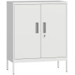 Armoire Aubum métal verrouillable 2 portes blanc