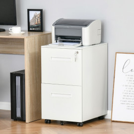 Armoire de bureau Corora à dossiers suspendus sécurisée blanc