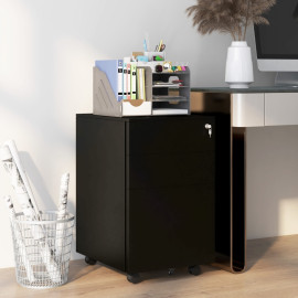 Loreum caisson de bureau à roulettes 3 tiroirs noir