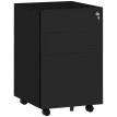 Loreum caisson de bureau à roulettes 3 tiroirs noir