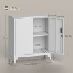 Armoire de rangement Norane métal verrouillable bureau blanc