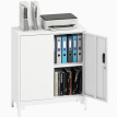 Armoire de rangement Norane métal verrouillable bureau blanc