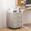 Caisson de bureau Nalane tiroirs roulettes serrure gris