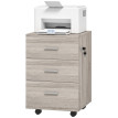 Caisson de bureau Nalane tiroirs roulettes serrure gris