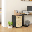 Produit Meliel Classeur de bureau 3 tiroirs roulettes chêne noir