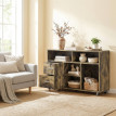 Seler Meuble imprimante rangement roulettes Marron rustique