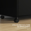 Produit Lorolys meuble de bureau roulant avec tiroirs et étagères noir