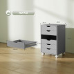 Produit Rosuer caisson de bureau classeur mobile 6 tiroirs roulettes gris