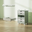 Caisson de Bureau Zelon Archivage Mobile 6 Tiroirs à Roulettes Vert