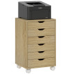 Produit Zeliria Caisson Bureau Classeur Mobile 6 Tiroirs Chêne