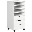 Chariot de bureau Laranenne rangement documents mobile blanc