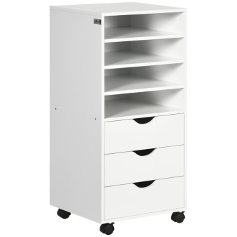 Chariot de bureau Laranenne rangement documents mobile blanc