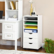 Chariot de bureau Laranenne rangement documents mobile blanc