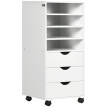 Chariot de bureau Laranenne rangement documents mobile blanc