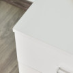 Verine Classeur de Bureau à 2 Tiroirs avec Serrure et Roulettes Blanc