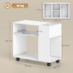 Meuble pour imprimante Velria rangement bureau blanc