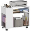 Meuble pour imprimante Velria rangement bureau blanc